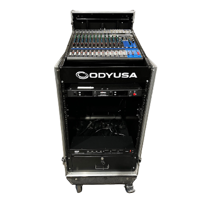 Odyssey 16U Rolling Rack Mixer Case 