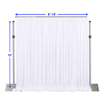 10' White Pipe and Drape Bundle