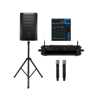 Dual Wireless Mic & Speaker Bundle